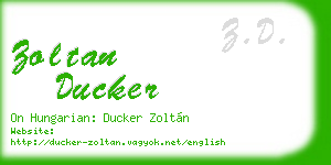zoltan ducker business card